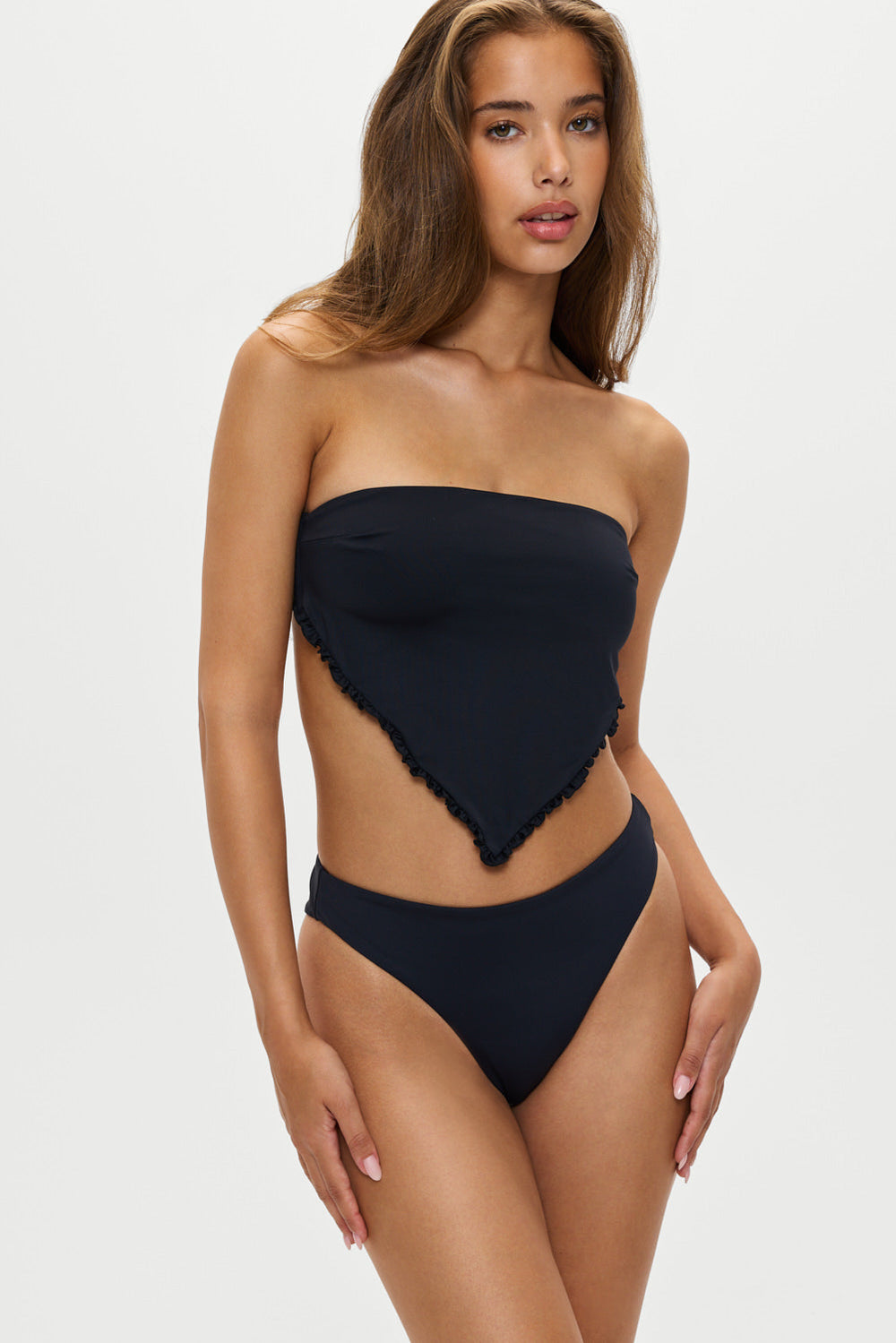 Harley Bandeau Bikini Top - Black Frankies Bikinis For Sale