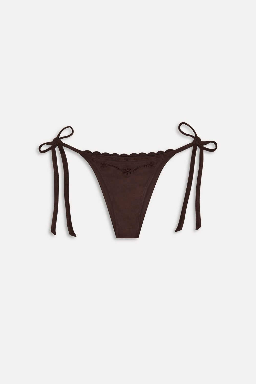 Mackenzie Suede String Bikini Bottom - Desert Suede Frankies Bikinis Sale