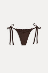 Mackenzie Suede String Bikini Bottom - Desert Suede Frankies Bikinis Sale