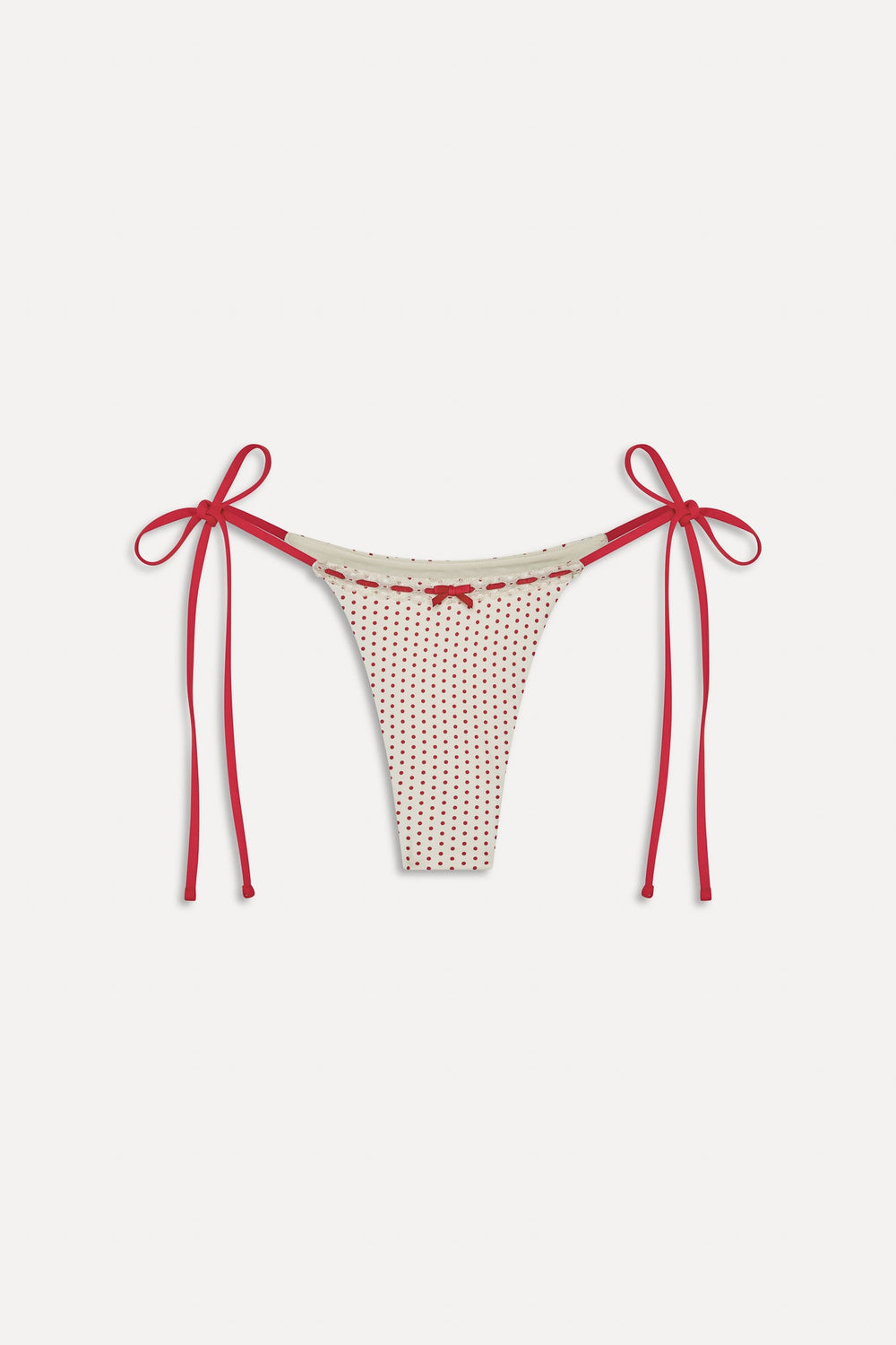 x BELLA HADID Mackenzie String Bikini Bottom - Strawberry Polka Dot Frankies Bikinis For Sale