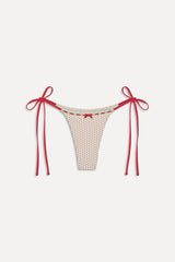 x BELLA HADID Mackenzie String Bikini Bottom - Strawberry Polka Dot Frankies Bikinis For Sale