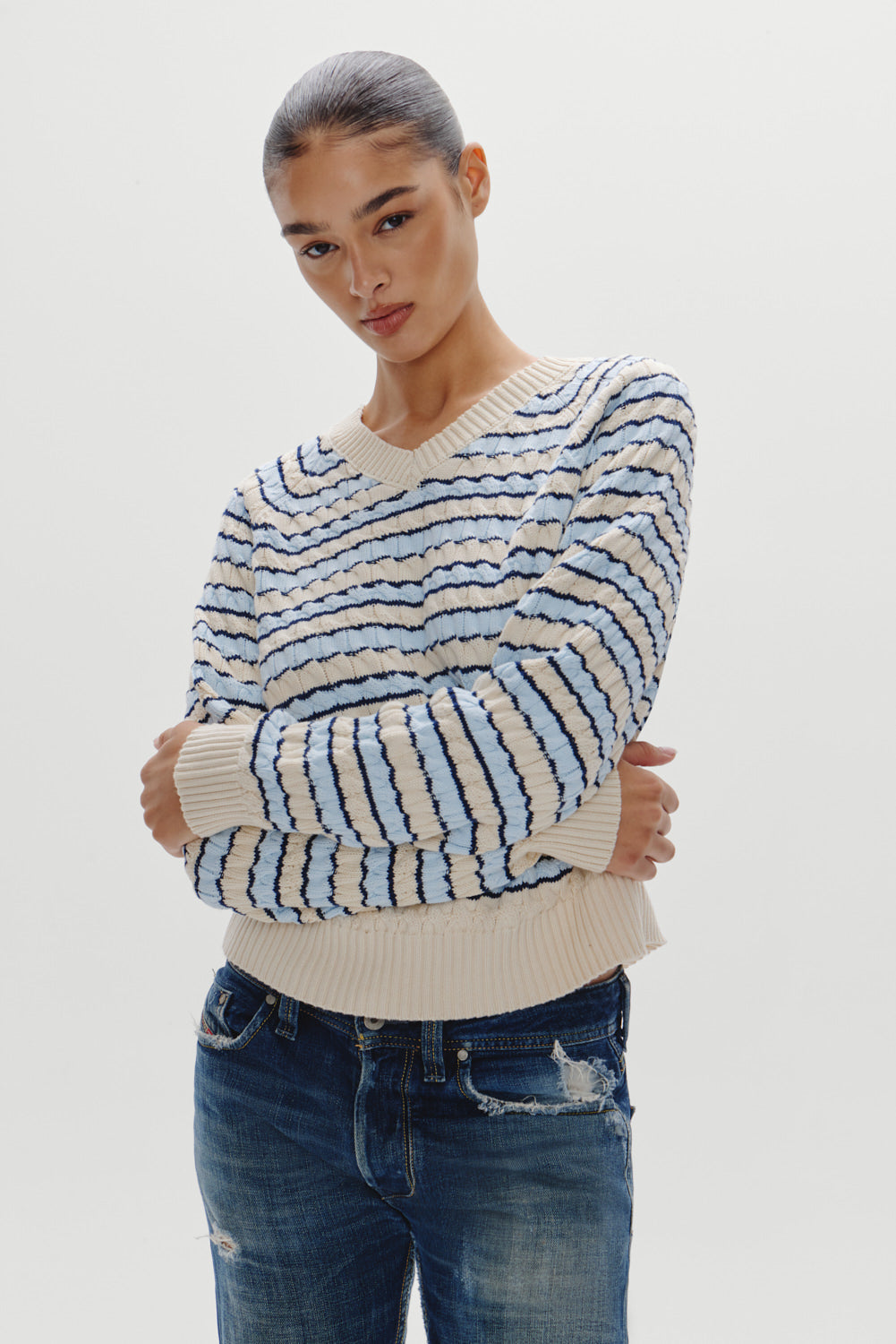 Piper Cotton Knit Sweater - Lighthouse Frankies Bikinis Discount