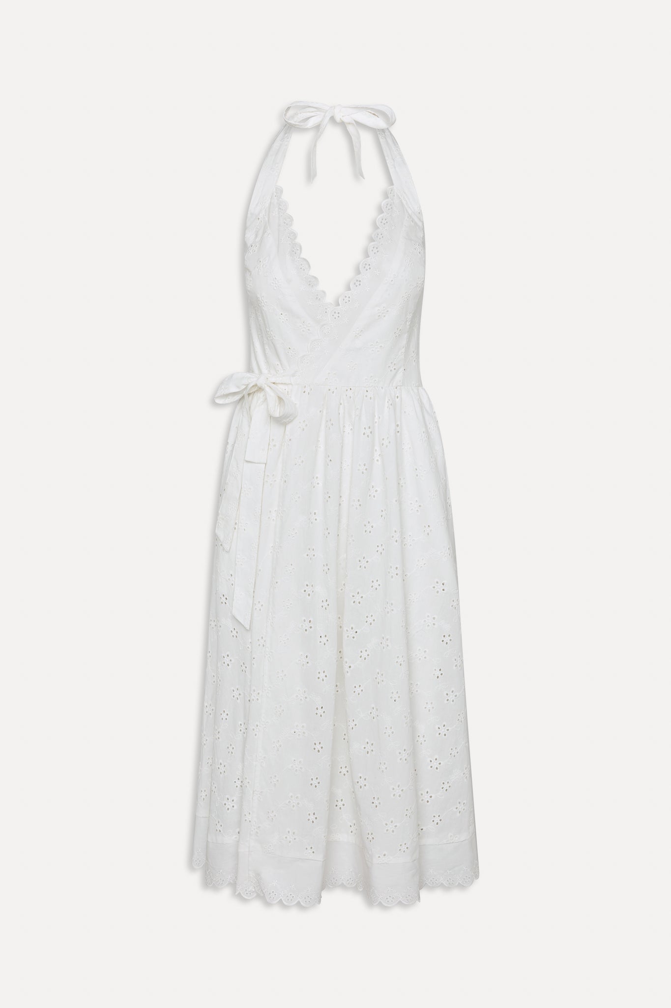 x BELLA HADID Fort Worth Fairy Midi Dress - Salt Air Eyelet Frankies Bikinis Online