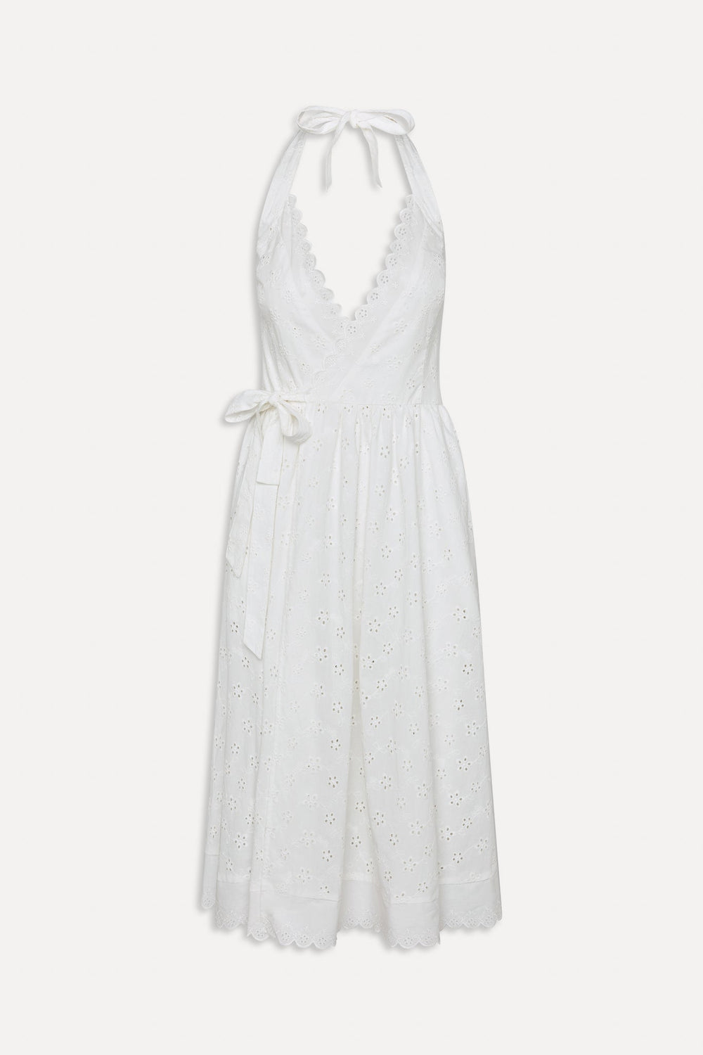 x BELLA HADID Fort Worth Fairy Midi Dress - Salt Air Eyelet Frankies Bikinis Online