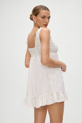 Marilyn Babydoll Dress - White Frankies Bikinis Outlet