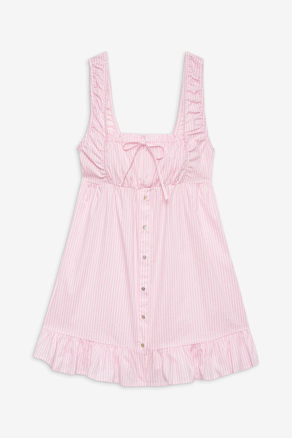 Marilyn Babydoll Dress - Pink Stripe Frankies Bikinis Discount