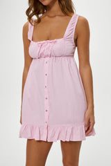 Marilyn Babydoll Dress - Pink Stripe Frankies Bikinis Discount