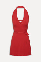 Evening Halter Wrap Mini Dress - Cherry Frankies Bikinis Sale