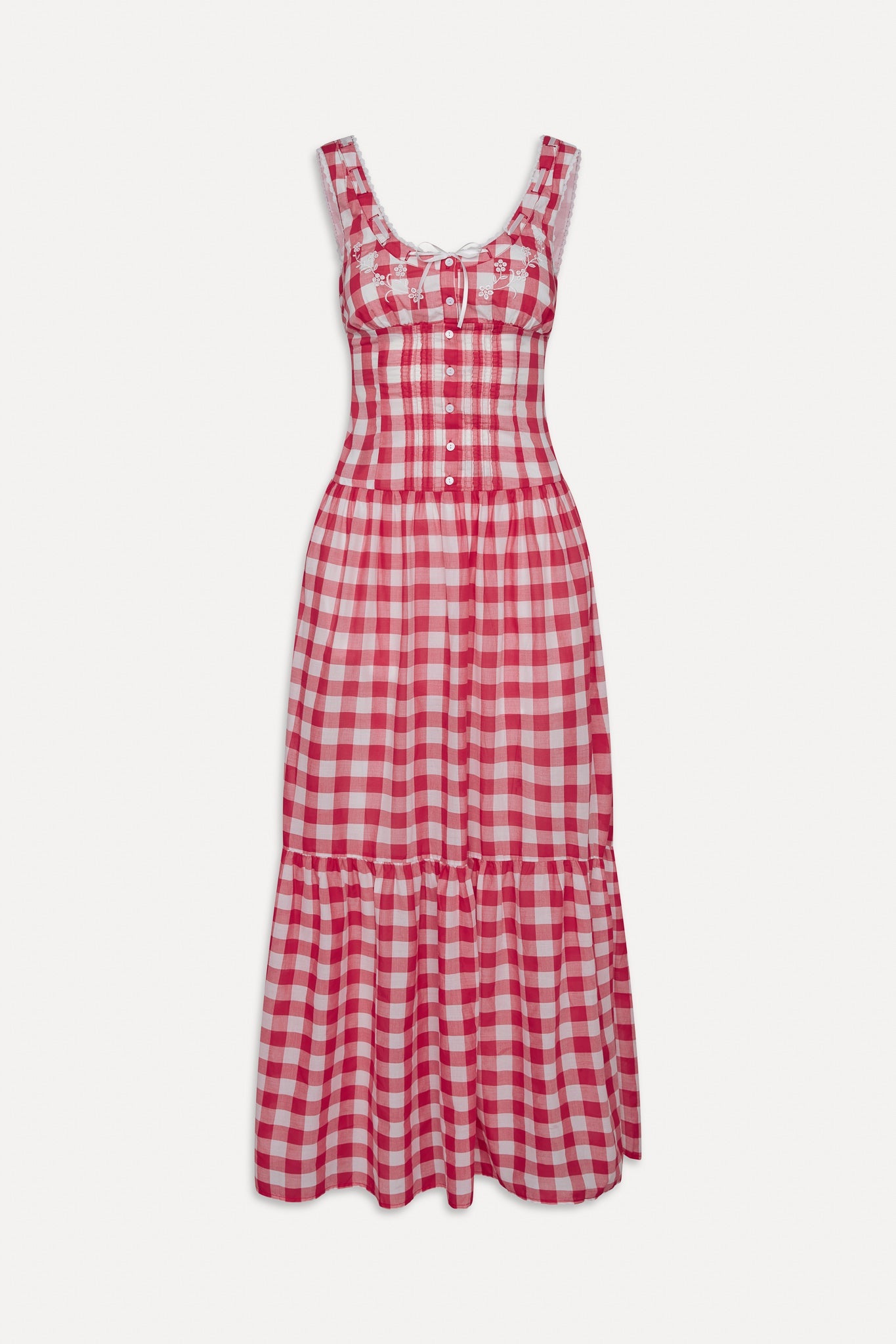 x BELLA HADID Southern Belle Midi Dress - Malibu Picnic Frankies Bikinis Online Shop