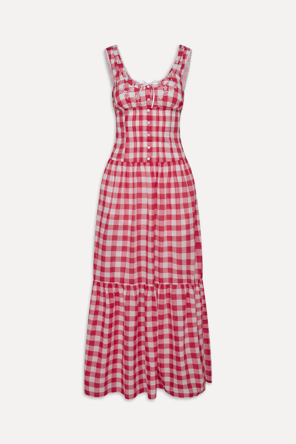 x BELLA HADID Southern Belle Midi Dress - Malibu Picnic Frankies Bikinis Online Shop