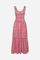 x BELLA HADID Southern Belle Midi Dress - Malibu Picnic Frankies Bikinis Online Shop