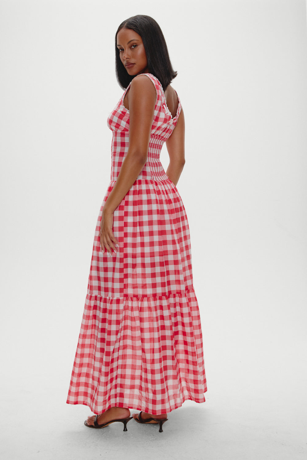 x BELLA HADID Southern Belle Midi Dress - Malibu Picnic Frankies Bikinis Online Shop