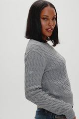 Prince Cable Knit Sweater - Cloud Cover Frankies Bikinis Outlet