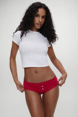 x BELLA HADID Bluebell Cotton Brief - Cardinal Frankies Bikinis Outlet