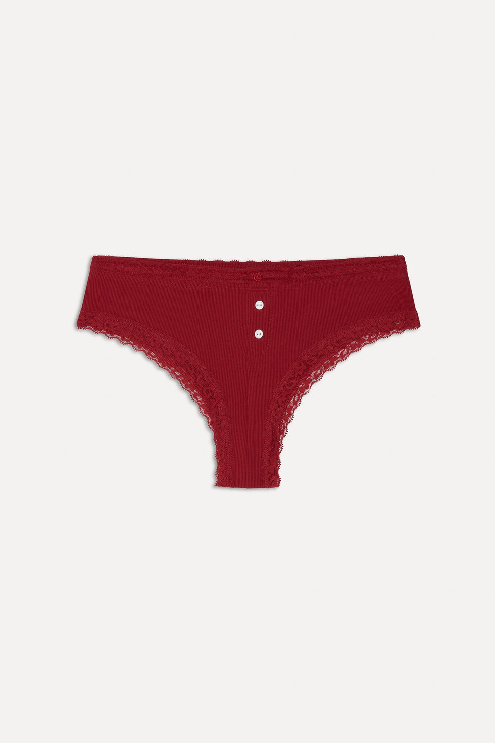 x BELLA HADID Bluebell Cotton Brief - Cardinal Frankies Bikinis Outlet