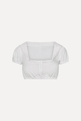 x BELLA HADID Little Miss Top - White Frankies Bikinis Discount