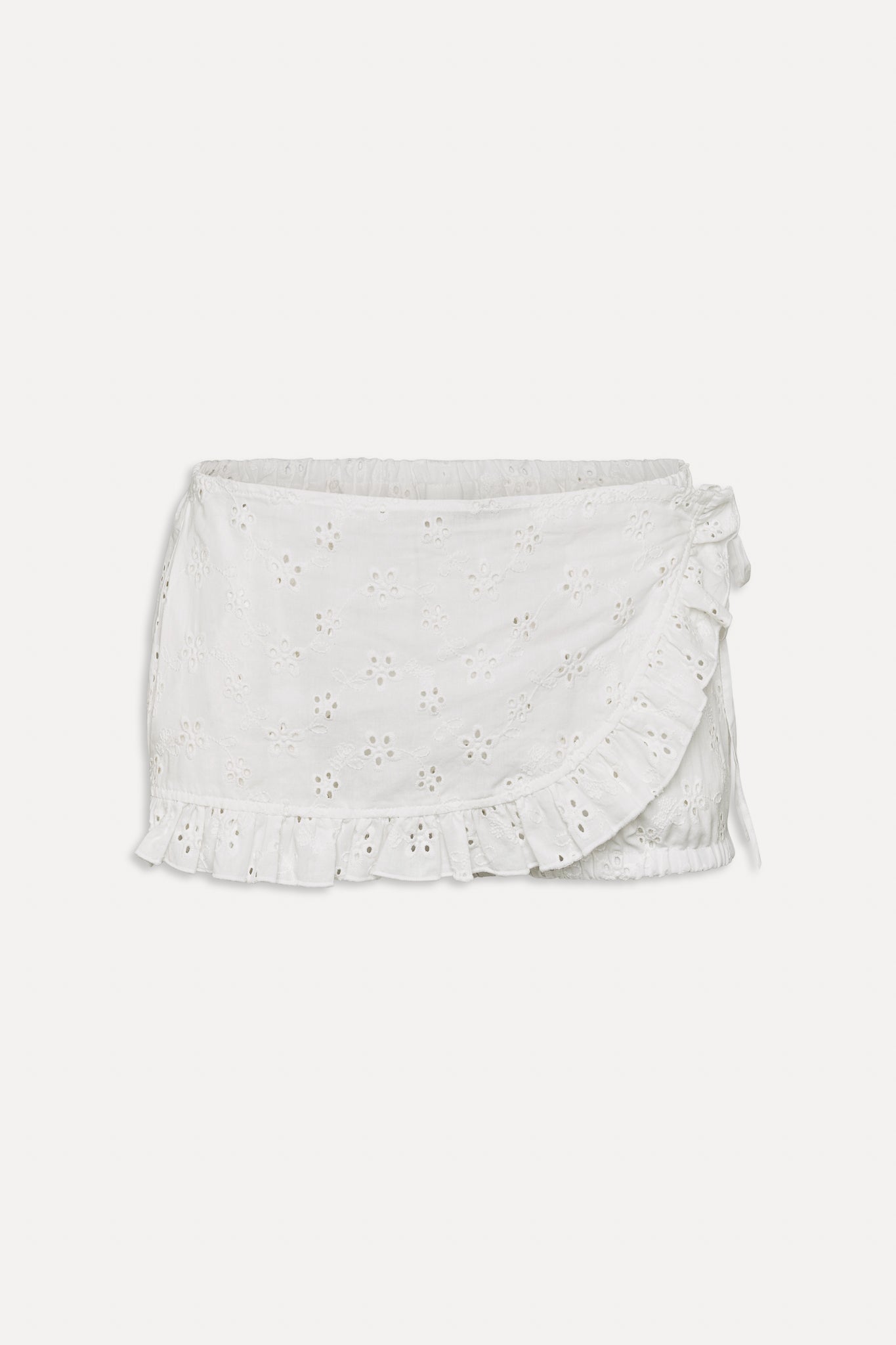 x BELLA HADID Little Miss Mini Shorts - Salt Air Eyelet Frankies Bikinis Sale