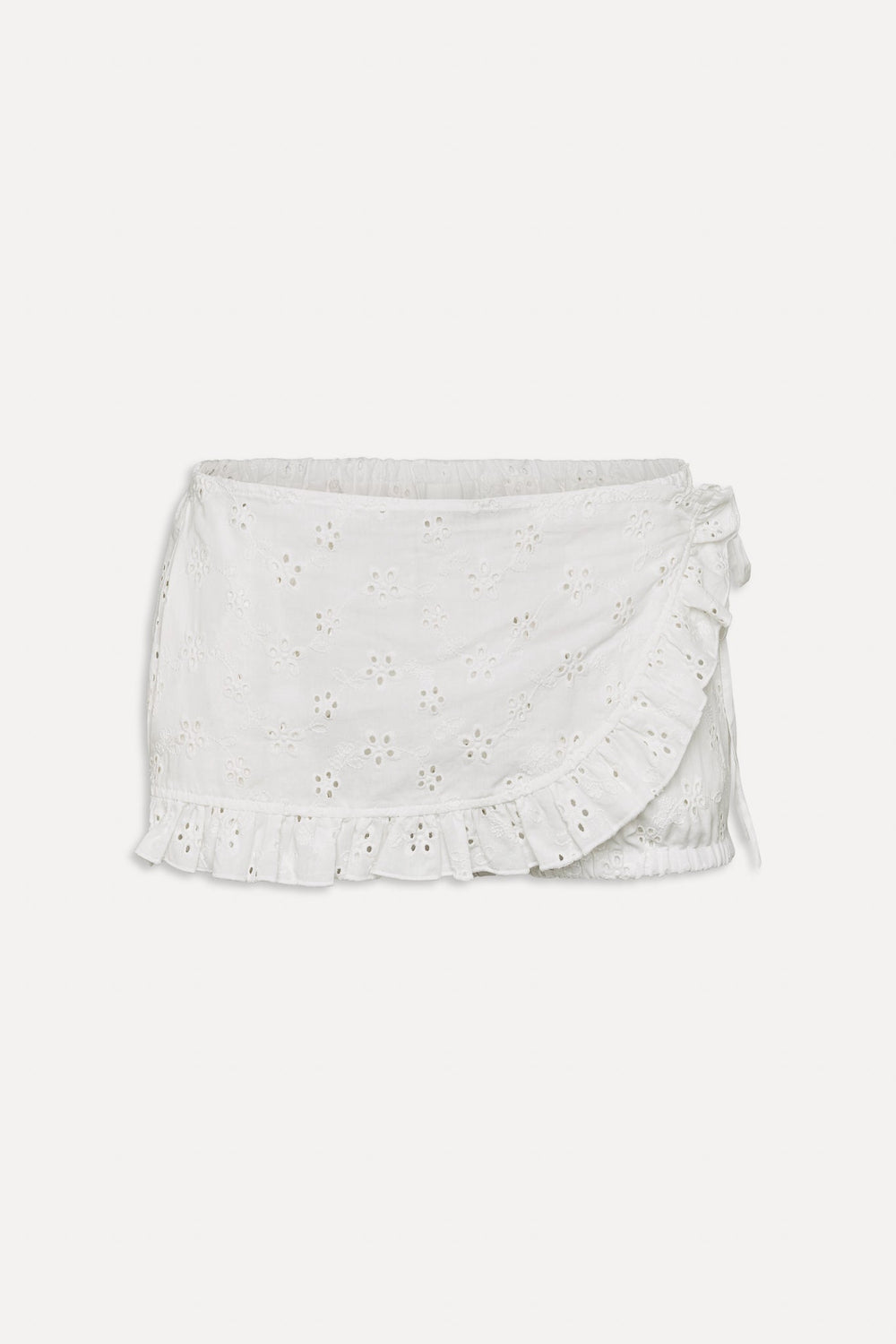 x BELLA HADID Little Miss Mini Shorts - Salt Air Eyelet Frankies Bikinis Sale