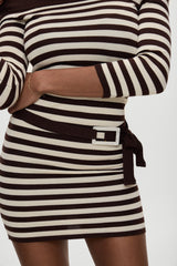 x BELLA HADID Saloon Knit Mini Dress - Cowboy Stripe Frankies Bikinis Online