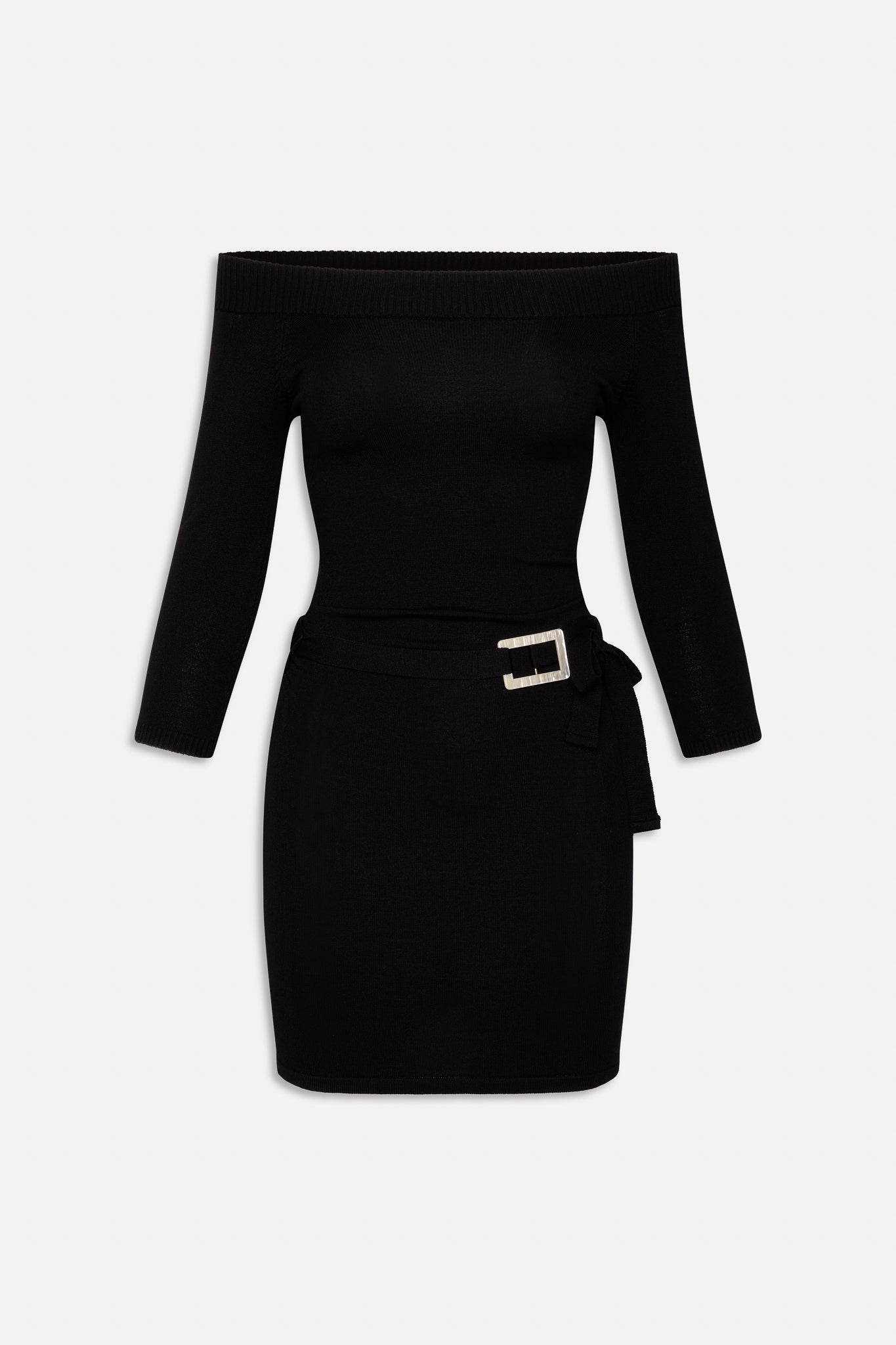 x BELLA HADID Saloon Knit Mini Dress - Black Frankies Bikinis Online Shop