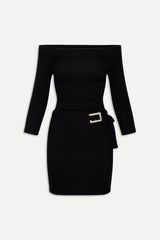 x BELLA HADID Saloon Knit Mini Dress - Black Frankies Bikinis Online Shop
