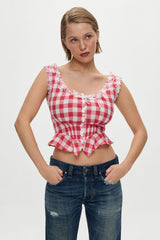 x BELLA HADID Fleetwood Top - Malibu Picnic Frankies Bikinis Discount