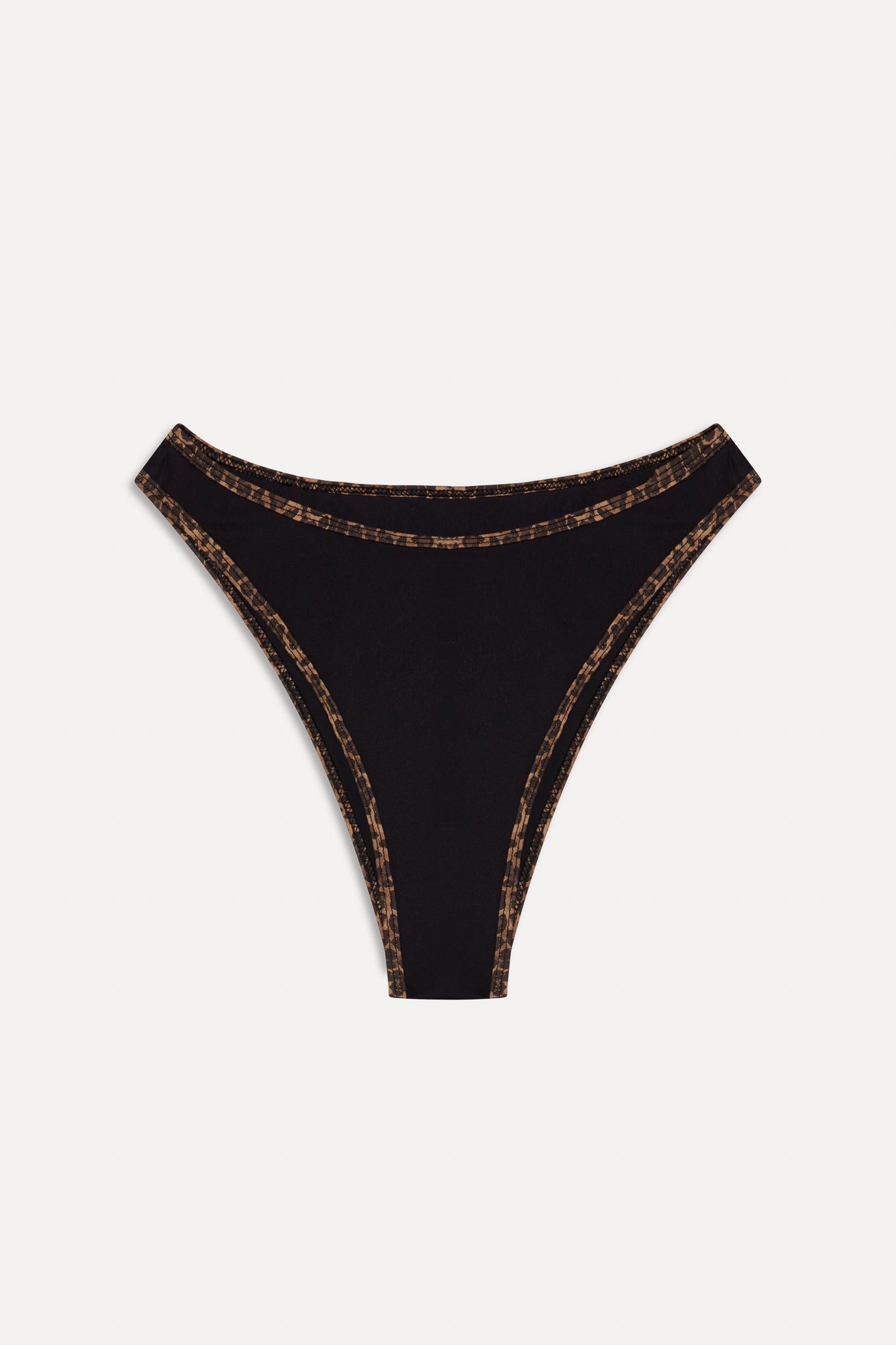 x BELLA HADID Presley High Waisted Bikini Bottom - Lucky Leopard Frankies Bikinis Discount