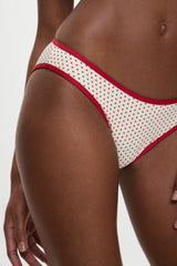 x BELLA HADID Catalina Bikini Bottom - Strawberry Polka Dot Frankies Bikinis Sale