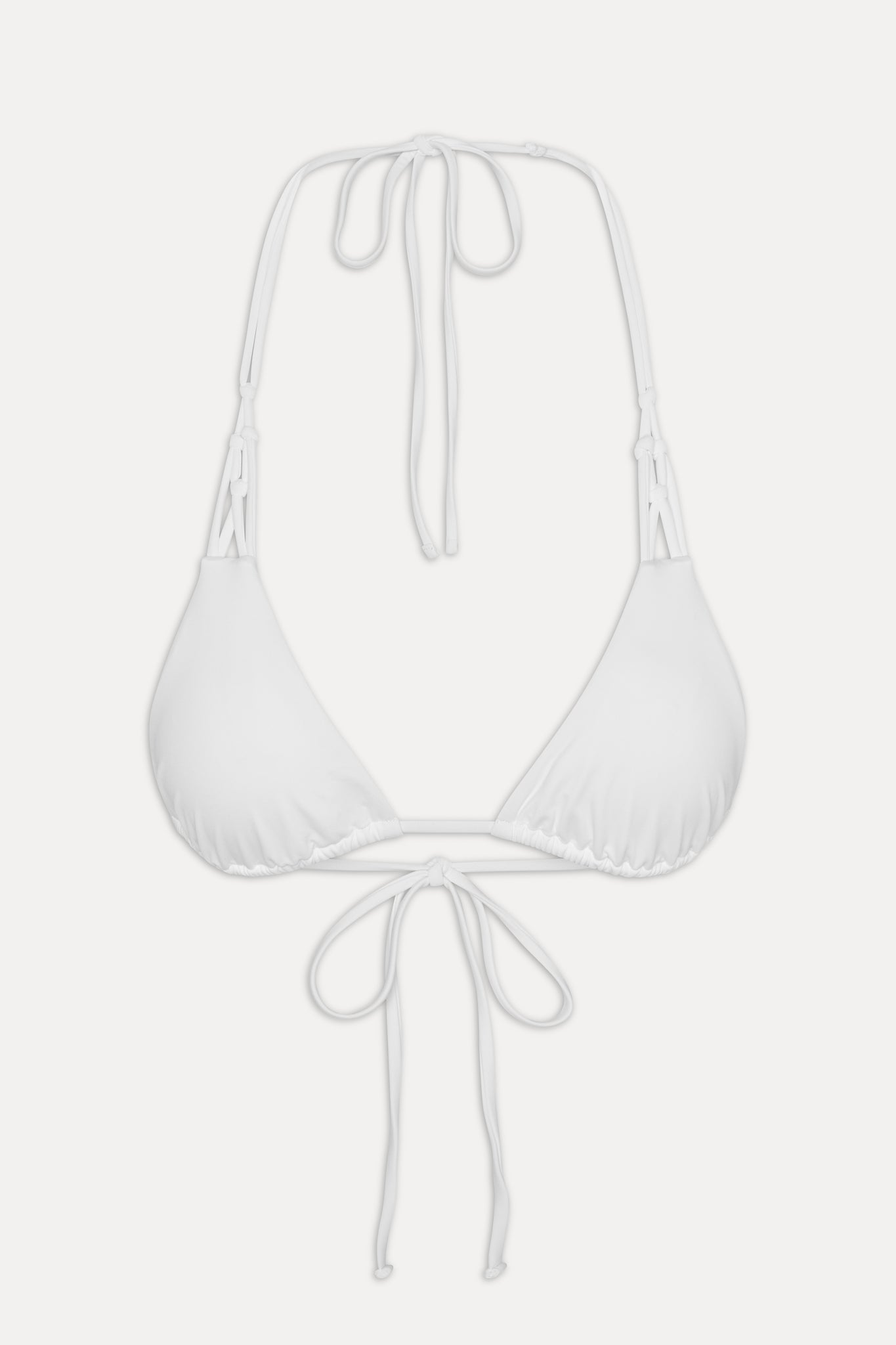 x JENNIE Encore Triangle Bikini Top - Optic White Frankies Bikinis Sale