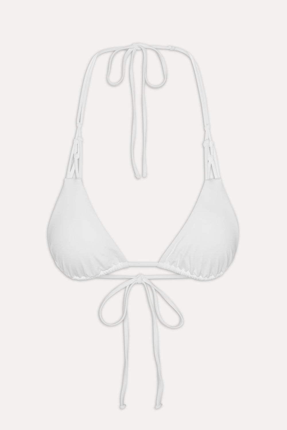 x JENNIE Encore Triangle Bikini Top - Optic White Frankies Bikinis Sale