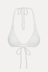 x JENNIE Encore Triangle Bikini Top - Optic White Frankies Bikinis Sale