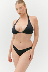 Harper Cheeky Bikini Bottom - Black Frankies Bikinis Online Shop