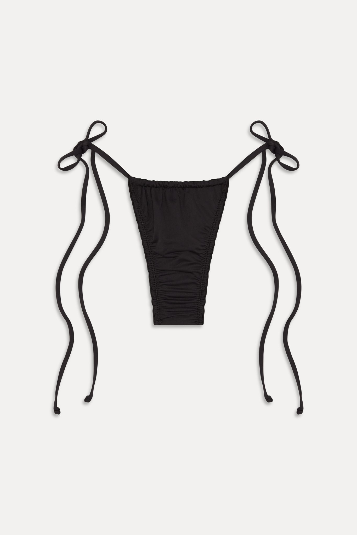 Tidal Micro String Bikini Bottom - Black Frankies Bikinis Sale