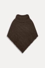 Windswept Cotton Knit Poncho - Chocolate Brown Frankies Bikinis For Sale