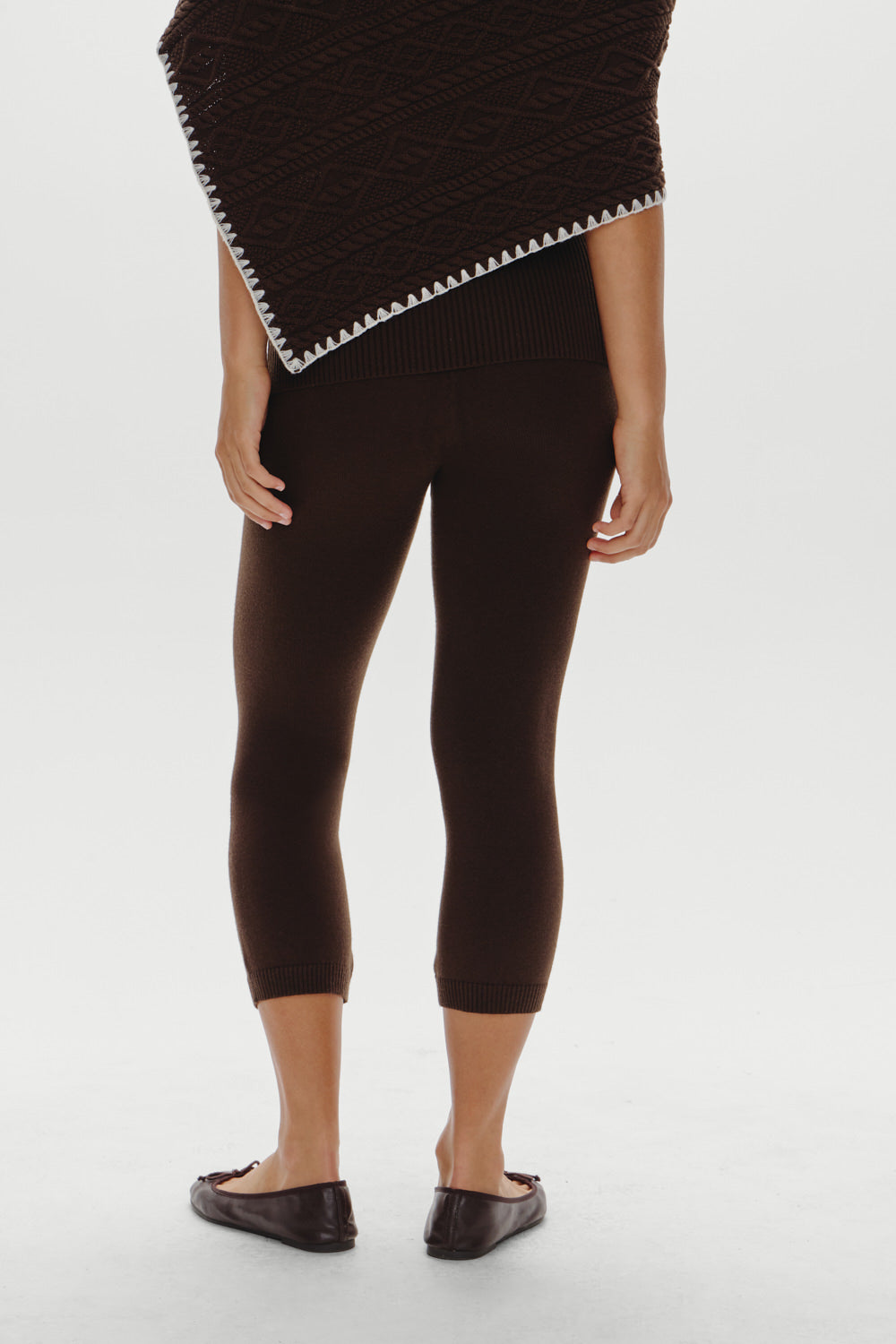 Milo Knit Capri Pants - Chocolate Brown Frankies Bikinis Outlet