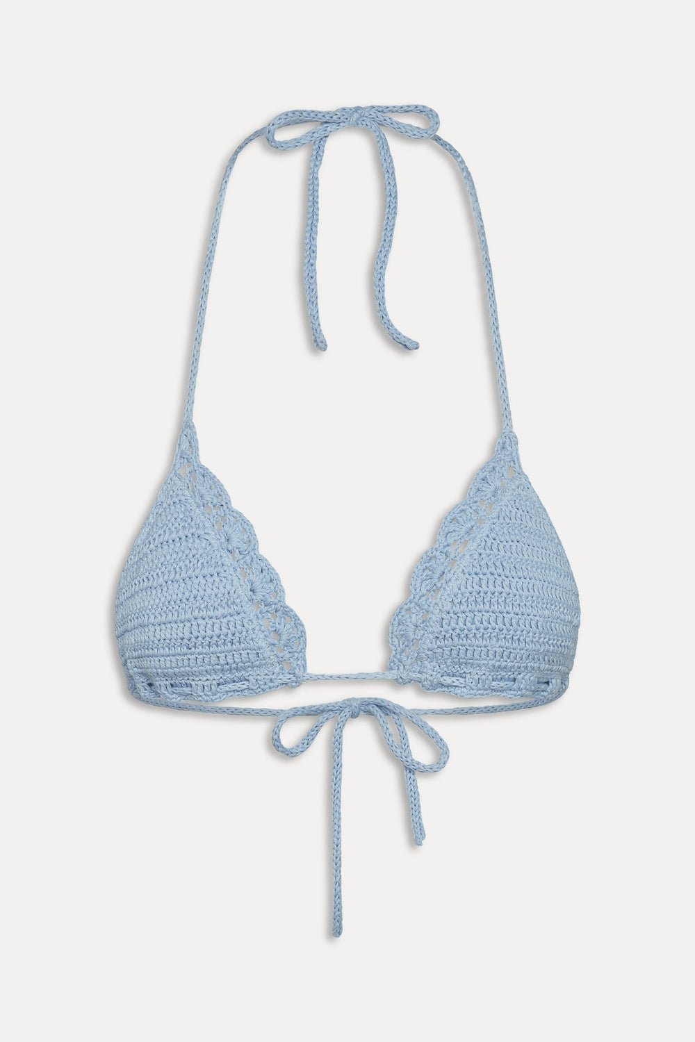Nick Crochet Triangle Bikini Top - Blue Jay Frankies Bikinis For Sale
