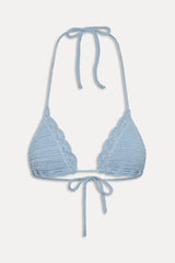 Nick Crochet Triangle Bikini Top - Blue Jay Frankies Bikinis For Sale