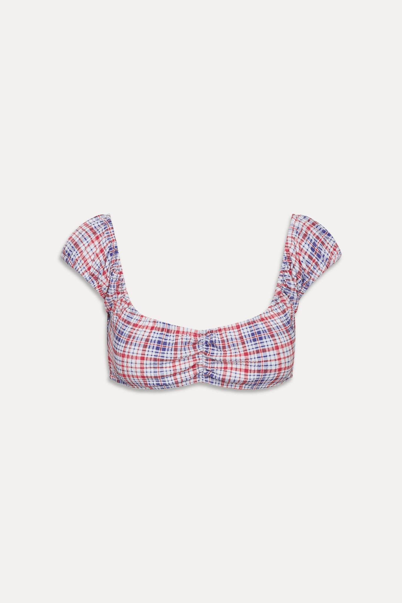 Charlotte Bikini Top - Americana Plaid Frankies Bikinis Online