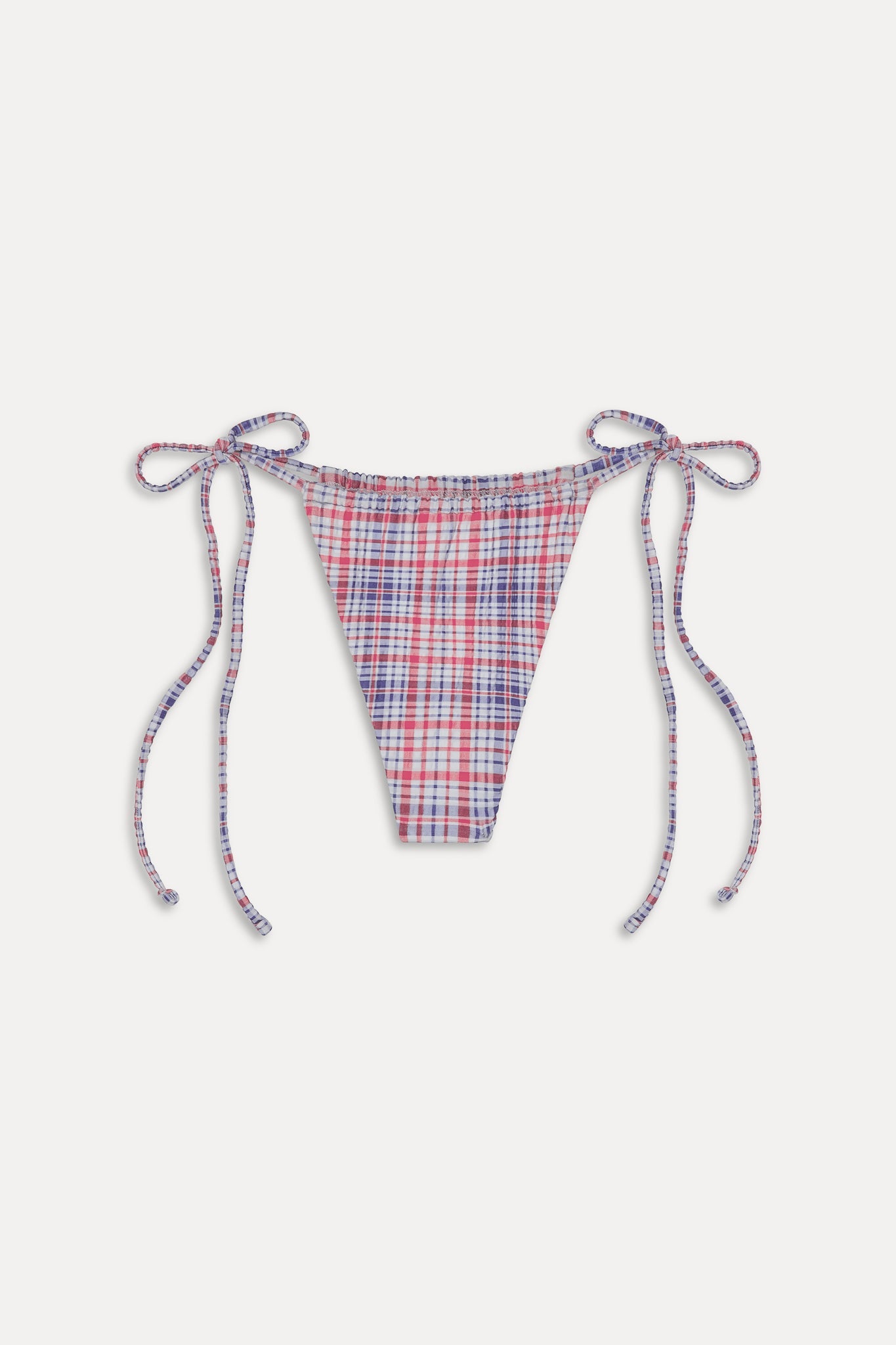 Tia Skimpy String Bikini Bottom - Americana Plaid Frankies Bikinis Online Shop