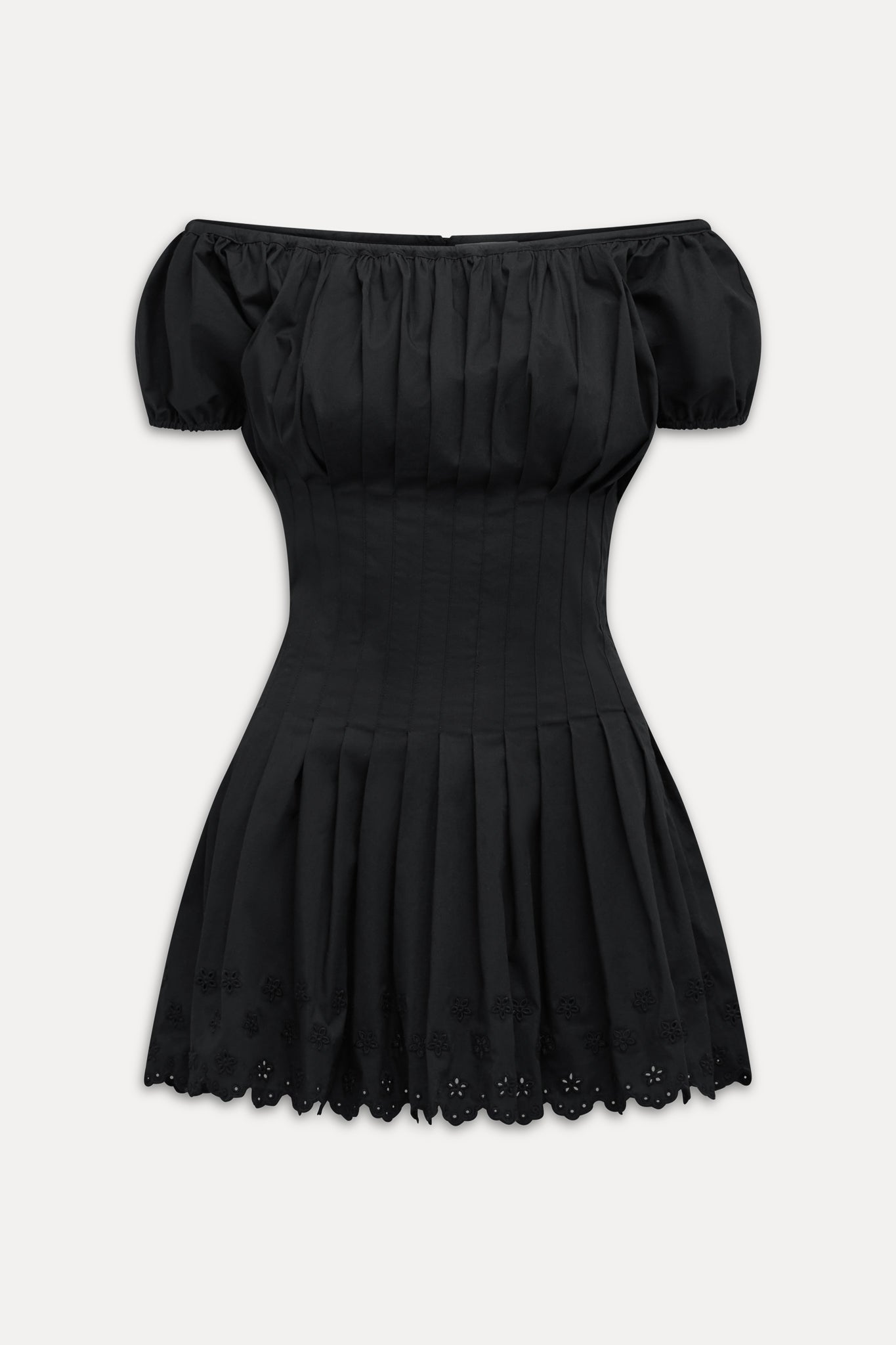 Sadie Embroidered Mini Dress - Black Frankies Bikinis Online