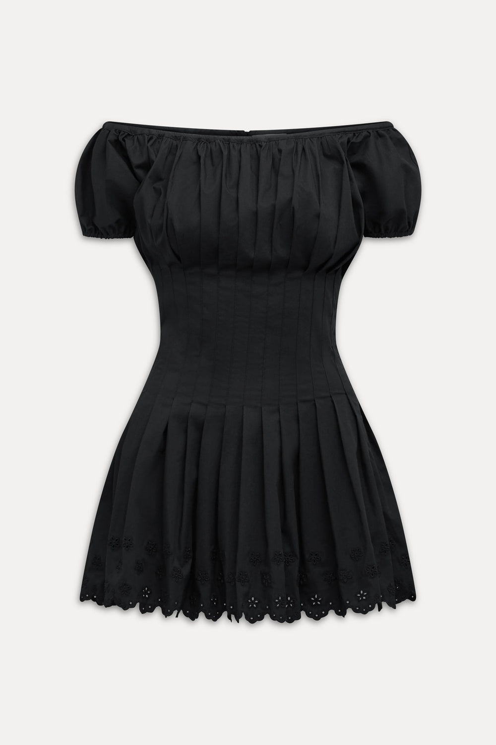 Sadie Embroidered Mini Dress - Black Frankies Bikinis Online