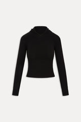Hazel Knit Hoodie - Black Frankies Bikinis Sale