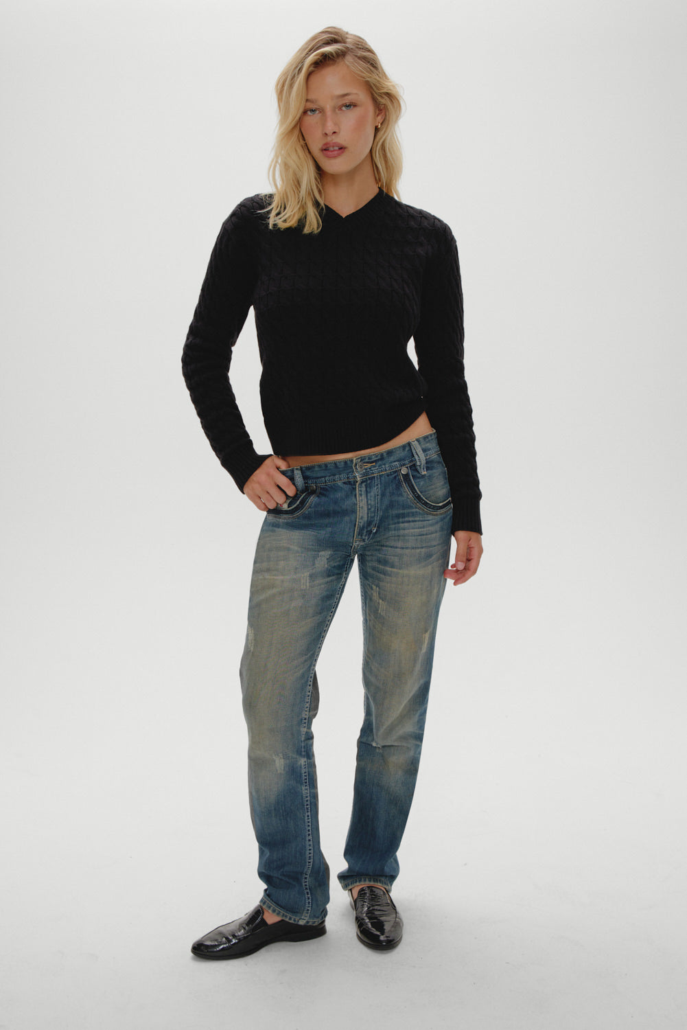 Prince Cable Knit Sweater - Black Frankies Bikinis Online