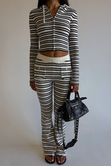 Camden Striped Knit Pants - Starlit Stripe Frankies Bikinis Outlet