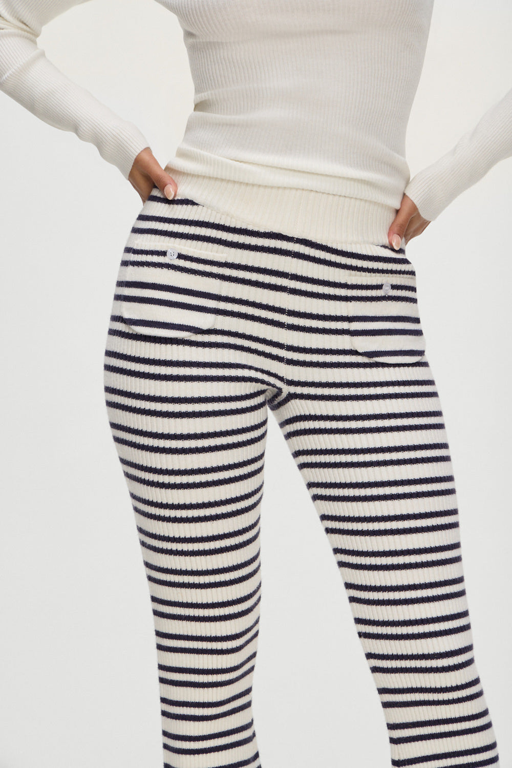 Camden Striped Knit Pants - Starlit Stripe Frankies Bikinis Outlet