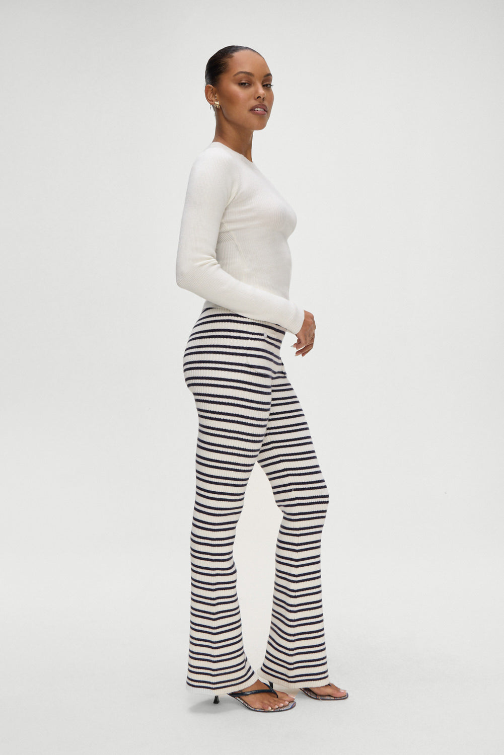 Camden Striped Knit Pants - Starlit Stripe Frankies Bikinis Outlet