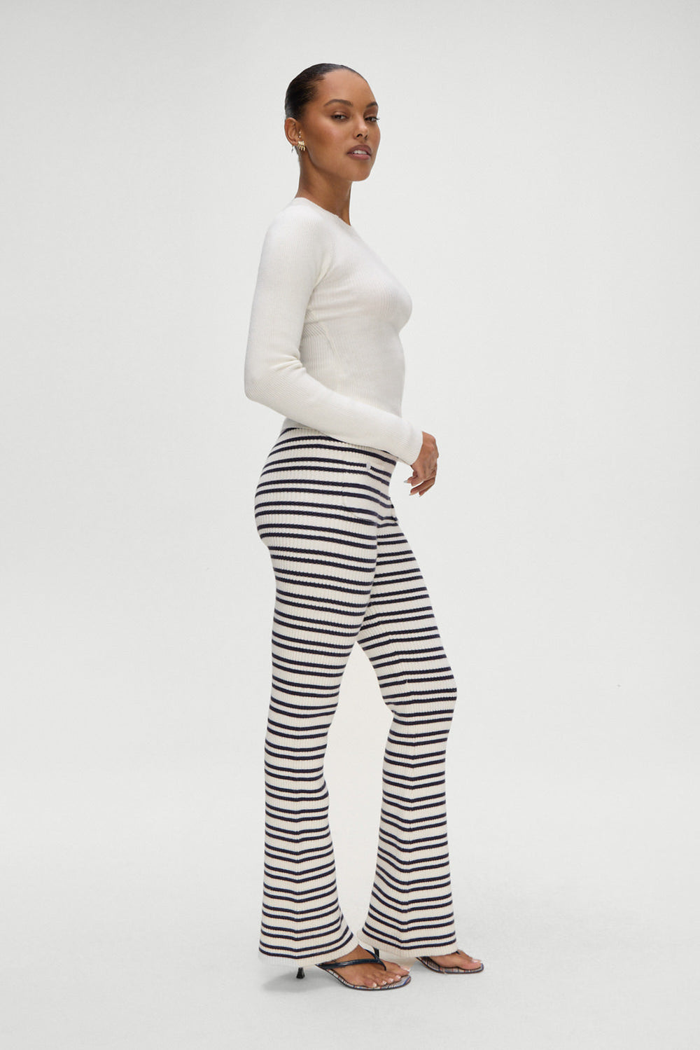 Camden Striped Knit Pants - Starlit Stripe Frankies Bikinis Outlet