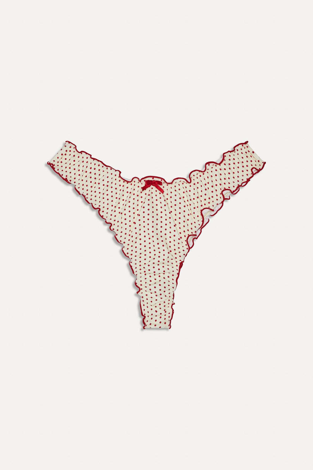 x BELLA HADID Dalton Micro Bikini Bottom - Strawberry Polka Dot Frankies Bikinis Sale