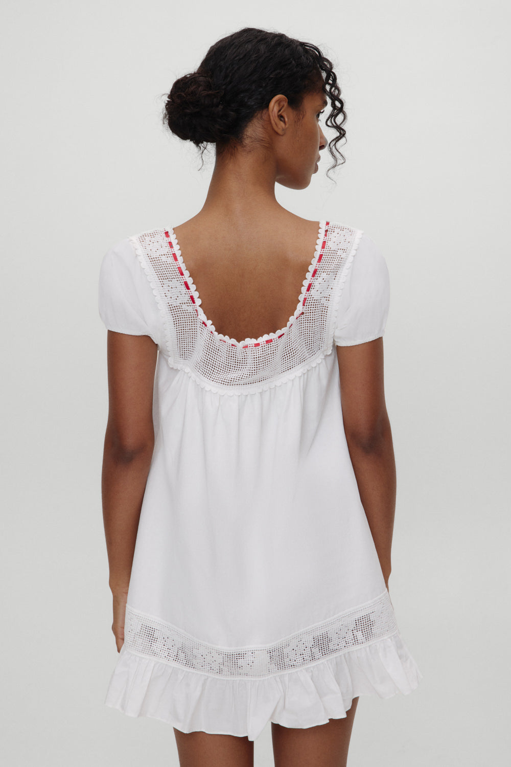 x BELLA HADID Western Poplin Mini Dress - White Frankies Bikinis Online