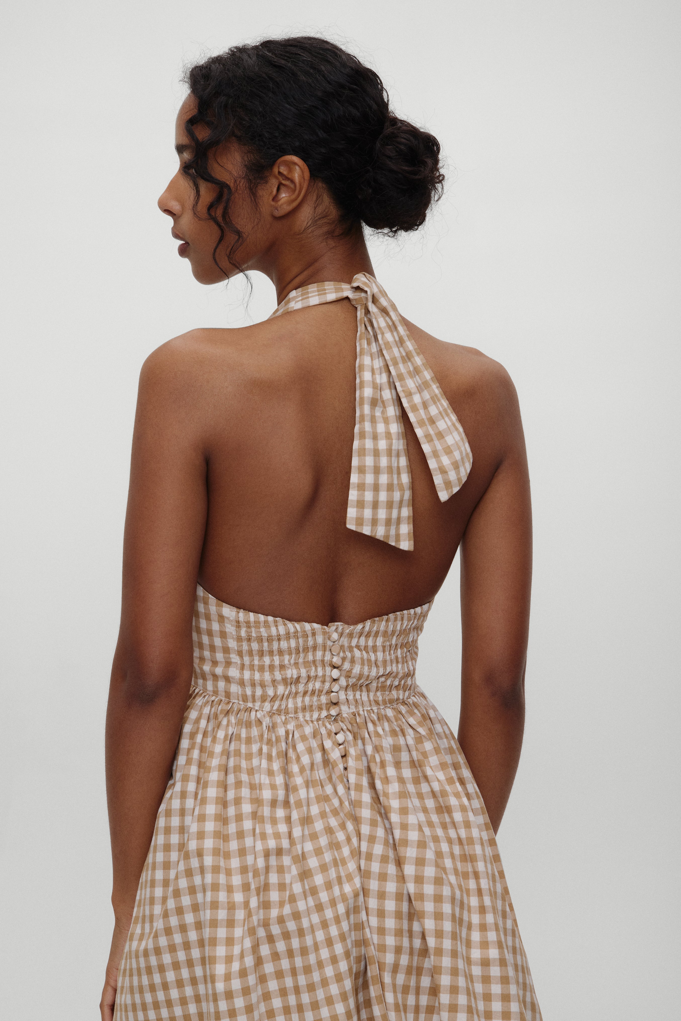 x BELLA HADID Prairie Midi Dress - Rodeo Gingham Frankies Bikinis Sale